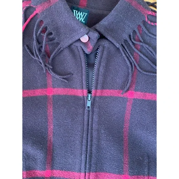 Worth Skirt Suit‎ Size 8  Jacket Skirt Fringe Wool brown Elegant Chic Career - Picture 5 of 8